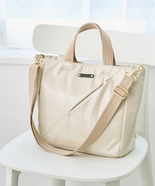 ROOTOTE 3665【ななめに走るポケットライン】LT.スクエア.スラッシュ-A 01：アイボリー