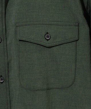 JOSEPH ABBOUD 【洗える・軽量/清涼/ストレッチ】ハイツイストドライストレッチ シャツ オリーブ系