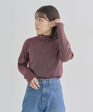 Green Parks ラメリブタートルプルオーバー Bordeaux