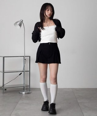 WEGO グラフィックカップインショートキャミ ホワイトその他