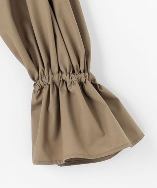 #Newans 【洗濯機可】フルギャザーブラウス カーキ