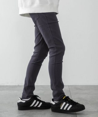 WEGO 【新色ブラックソノタは接触冷感/ユニセックス着用ITEM/ストレッチ/SMLXLサイズ展開】スキニーパンツ グレー