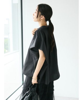 CRAFT STANDARD BOUTIQUE ステンサイドソリッドブラウス Black