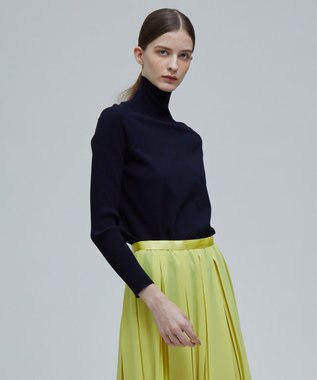 BEIGE， WILLOW / ハイネックニット Navy