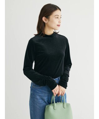 Green Parks ・ＳＵＧＡＲ　ＳＰＯＯＮ　シアーベロアハイネック Black