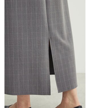 Green Parks きれいシルエットチェック裾フレアスカート Glen Check