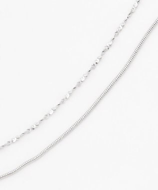 J.PRESS LADIES 【着こなしのポイントに・2WAY】ブライトチェーン ネックレス シルバー系