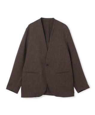 UNFILO MENS ウーリーノ ノーカラージャケット ブラウン