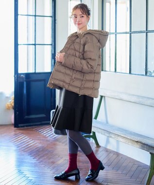 Tiaclasse リバーシブルダウンジャケット モカ