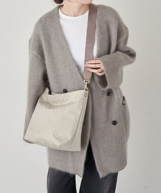 russet ナイロンジャガード2WAYショルダーバッグ(CE-1693) Ecru