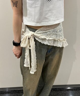 WEGO マルチレースラップスカート ホワイトアイボリー