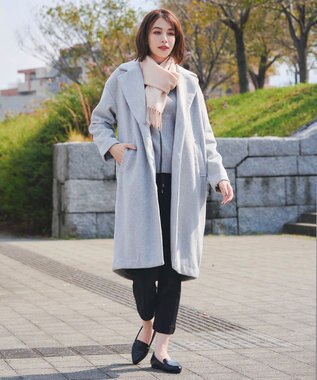 Tiaclasse 【ウール100%】フリンジ付きマフラー ピンク