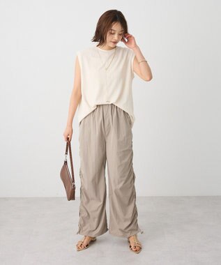 CRAFT STANDARD BOUTIQUE バックタックノースリーブプルオーバー Light Beige