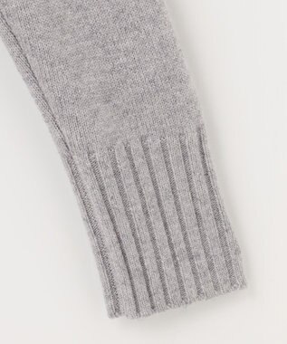 自由区 【洗える】ウールカシミヤブレンド オフネックプルオーバーニット ライトグレー系