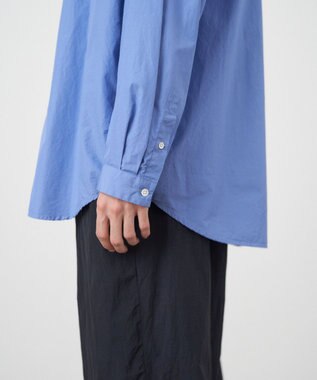 ATON SUVIN BROAD | ウォッシュドシャツ - UNISEX SAX