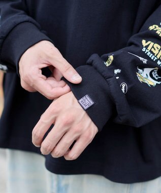 WEGO 【ユニセックス着用ITEM/MLサイズ展開】別注VISIONゴーストグラフィックT（LS） ブラック