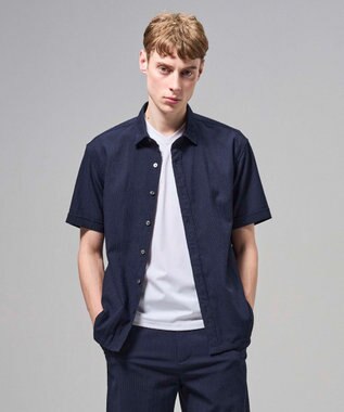 JOSEPH HOMME 【新型】トリコサッカーストレッチ　 レギュラーカラー半袖シャツ