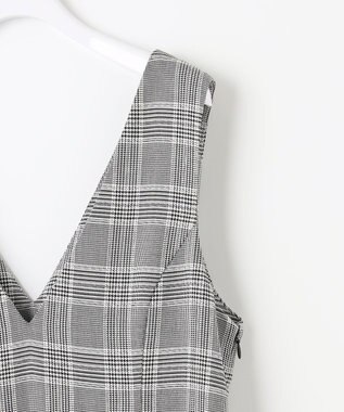 ANY SIS 【2SET】チェック ジャンパースカート× ニット ブラック系3