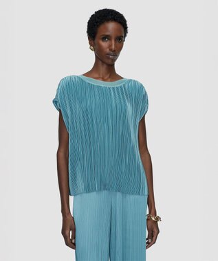 JOSEPH プリーツサテン　ブラウス Chambray