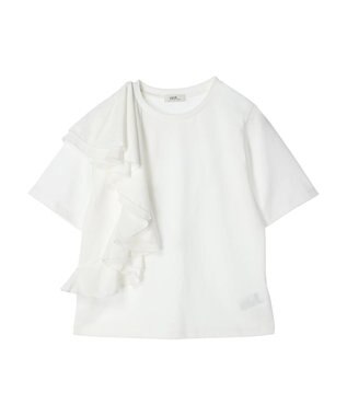 earth music&ecology アシメフリルプルオーバー Ivory