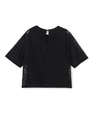 UNFILO シアー エンブロイダリー Tシャツ ブラック