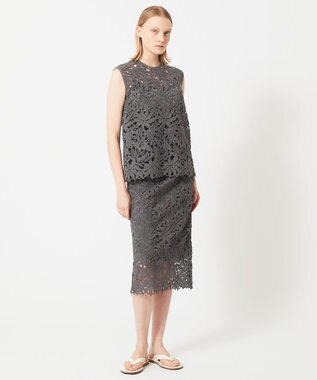 BEIGE， NARCISSUS / レーススカート Slate