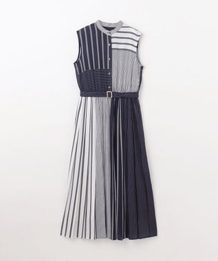GRACE CONTINENTAL ストライププリントワンピース ネイビー