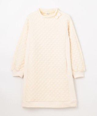 組曲 KIDS 【150-160㎝】ダイヤキルト ワンピース アイボリー系