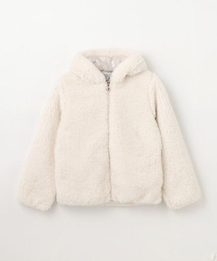 ANY KIDS アニマル耳 フェイクファー ブルゾン エクリュ×イヌ