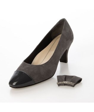 Riz raffinee <Riz raffinee>【3E】２WAYデザインパンプス グレーメタリック