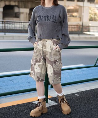 WEGO ダメージショートニットPO スミクロ