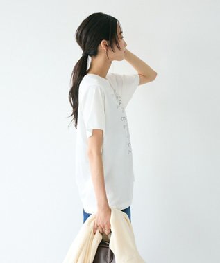 CRAFT STANDARD BOUTIQUE アソートロゴプリント半袖プルオーバー White