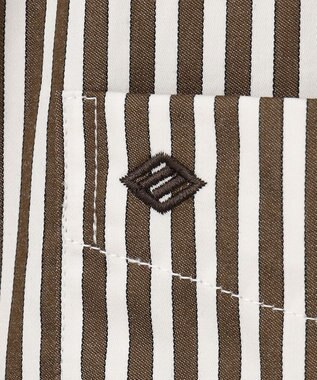 JOSEPH ABBOUD オーガニックコットンロンドンストライプ シャツ ブラウン系1