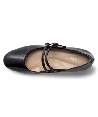 REGAL FOOT COMMUNITY 【リーガルレディース】F52R ダブルストラップパンプス パンプス ブラックエナメル