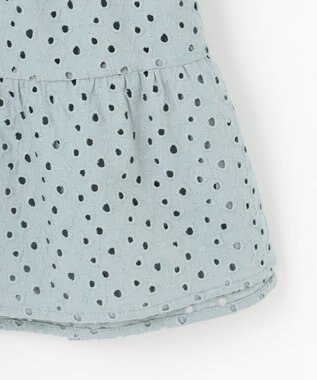 組曲 S エンブロイダリーレースフリル ブラウス スモーキーミント系