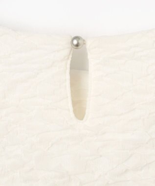 #Newans 【金子綾さんインスタライブご紹介アイテム】【洗える/セットアップ可能】ふくれジャガード パフスリーブブラウス ホワイト