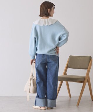 AMERICAN HOLIC Ｖネックニットカーディガン Blue