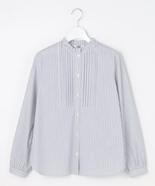 J.PRESS LADIES S BEZコットンナイロン ストライプ フリル襟 ブラウス