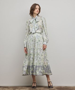 GRACE CONTINENTAL フルーツフラワープリントトップ イエロー