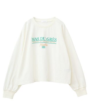 Green Parks 刺繍ロゴクロップドＴシャツ Off White