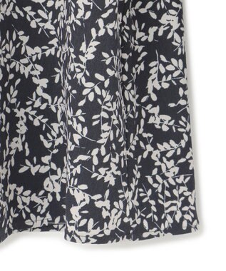 23区 【洗える】シャドーリーフ プリント ブラウス ネイビープリント