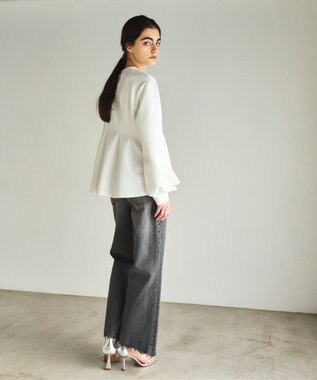 GRACE CONTINENTAL タックカットトップ ホワイト