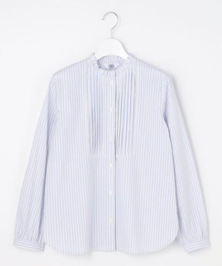 J.PRESS LADIES S BEZコットンナイロン ストライプ フリル襟 ブラウス