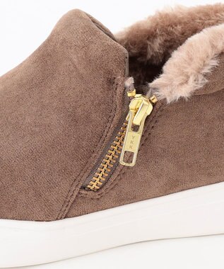 ANY ローカットファースニーカー モカ