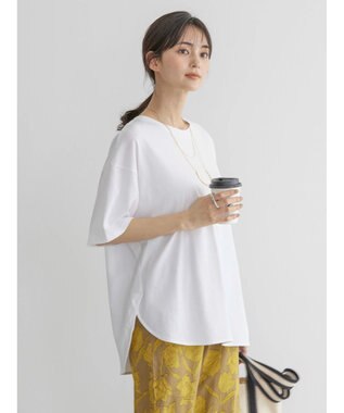 AMERICAN HOLIC 抗菌防臭ラウンドテールカットプルオーバー Off White