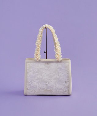 Maison de FLEUR メッシュレーススクエアトートバッグ