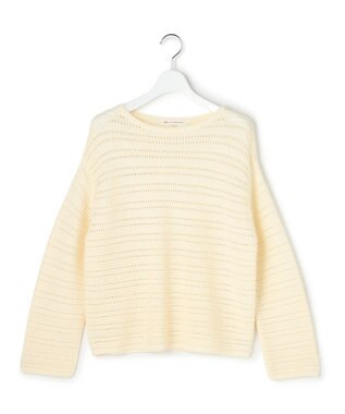 23区 【先行予約】コットンギマ ボートネック ニット ライトイエロー系