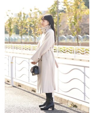 earth music&ecology ２ｗａｙカラーロングコート Beige