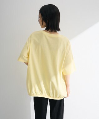 Green Parks カレッジロゴ刺繍５分袖チュニック Yellow