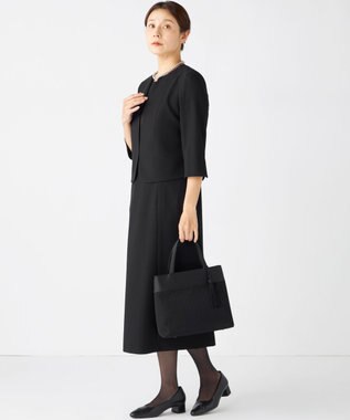 自由区 FORMAL 【日本製】米沢織 あおり式トート ブラック系